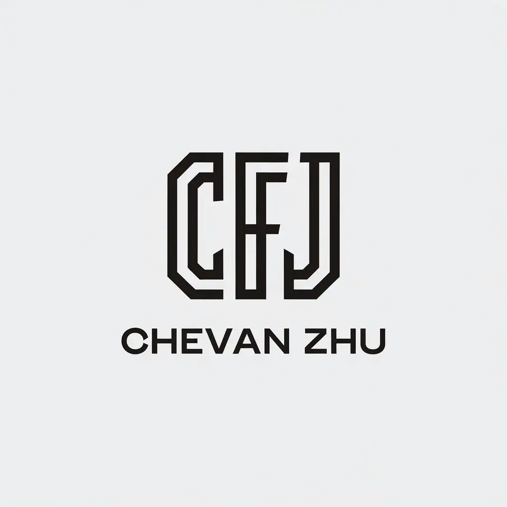 LOGO Design for Chevan Zhu Minimalistic CFJ Symbol for Automotive Industry