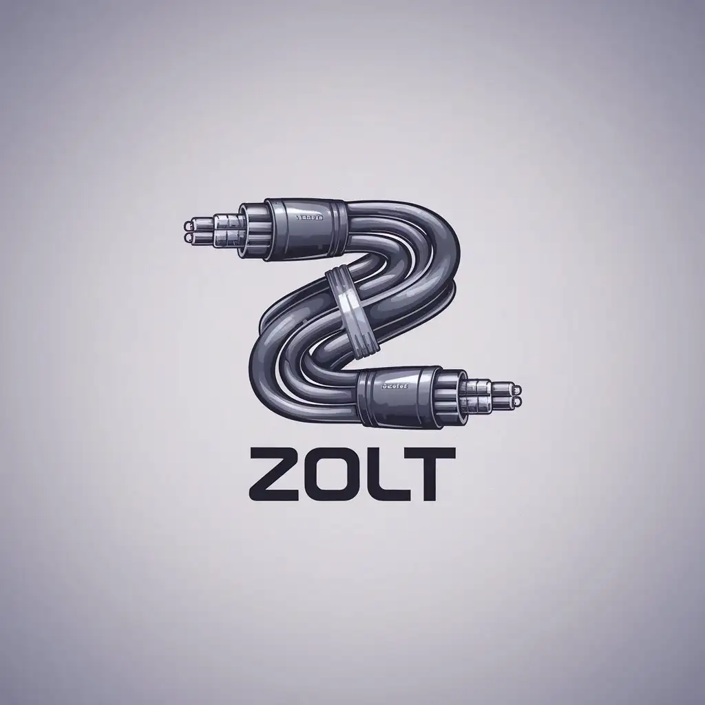 LOGO Design for Zolt Electric Cable Symbol on Clear Background