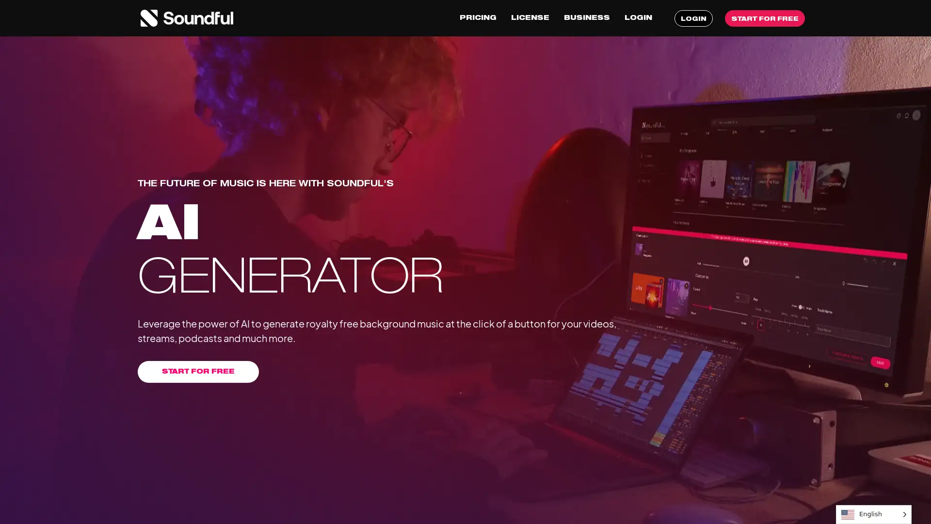 AI-powered platform for creating royalty-free music instantly.