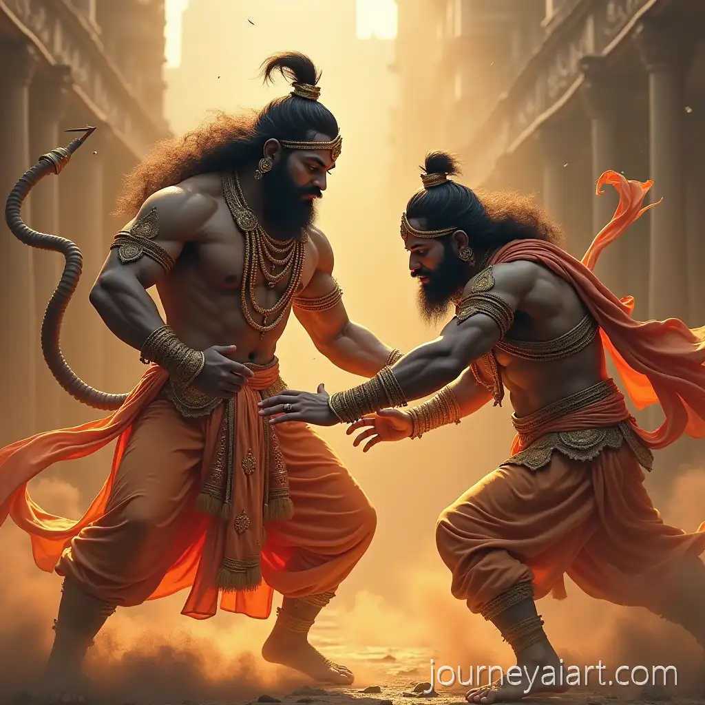 Hanuman-Battling-Vali-in-Epic-MythologicalAI-Art-Prompt-Expansion-Combat
