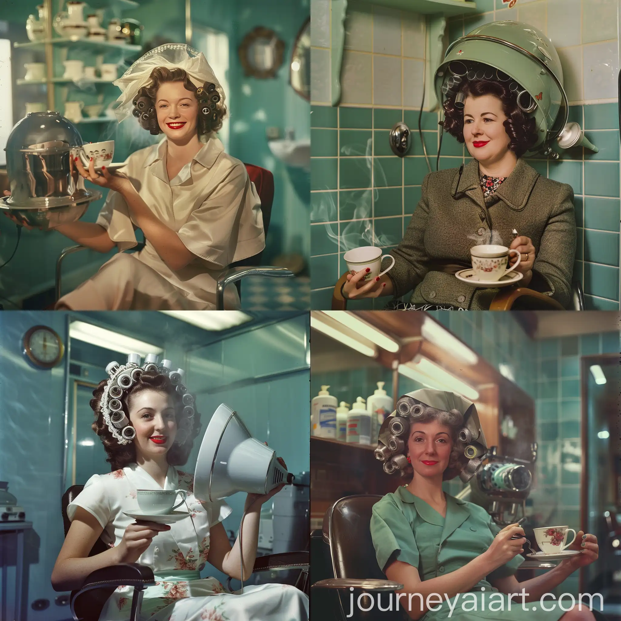 1950s-UK-Hair-Salon-Scene-with-Relaxed-MiddleAged-Woman