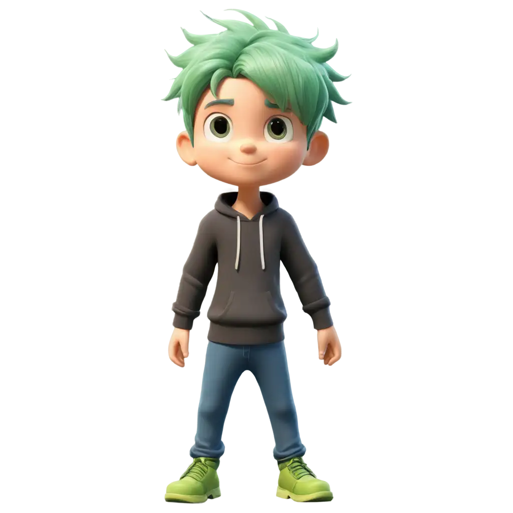 Vibrant-PNG-Drawing-of-a-Boy-with-Green-Hair-Artistic-and-SEOFriendly-Image-Creation