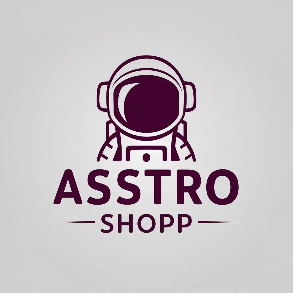 a vector logo design,with the text "Astro shopp", main symbol:an astronaut,Moderate,be used in Others industry,clear background