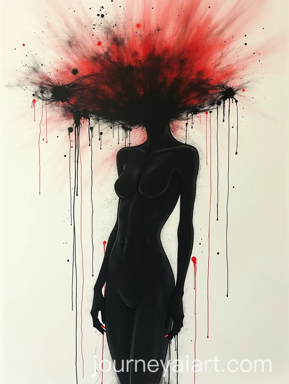 Abstract-Charcoal-Drawings-of-a-Mysterious-Woman