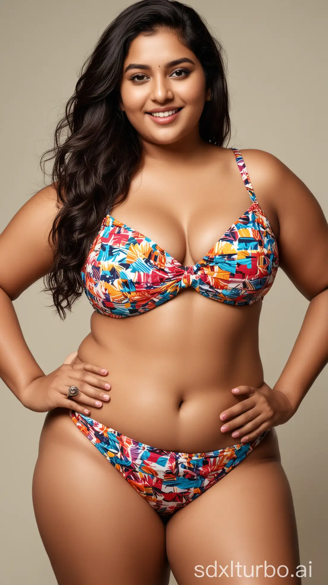 Confident-PlusSize-Indian-Woman-in-Bikini-at-the-Beach