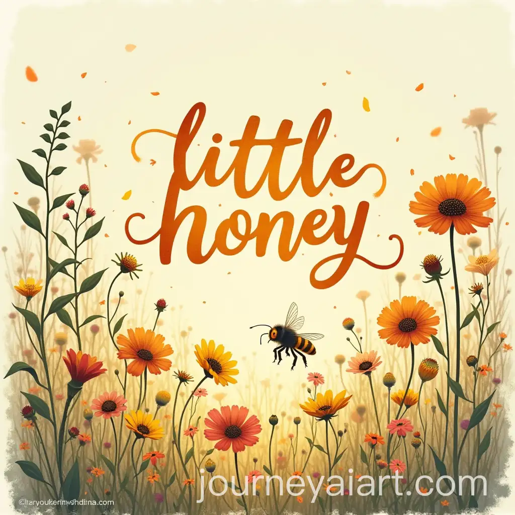 Wild-Flowers-with-Little-Honey-Text-Art-Composition
