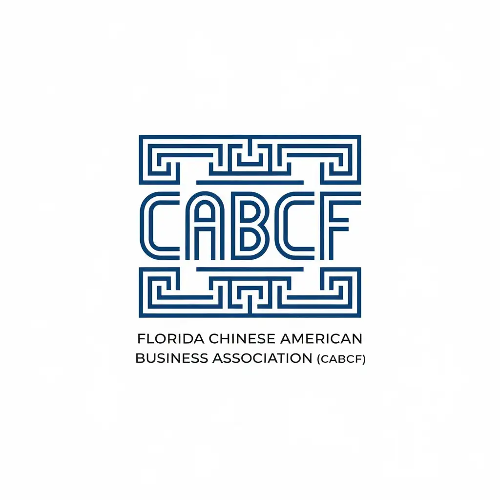 a vector logo design,with the text "Florida Chinese American Business Association (CABCF)", main symbol:CABCF,Moderate,be used in Finance industry,clear background