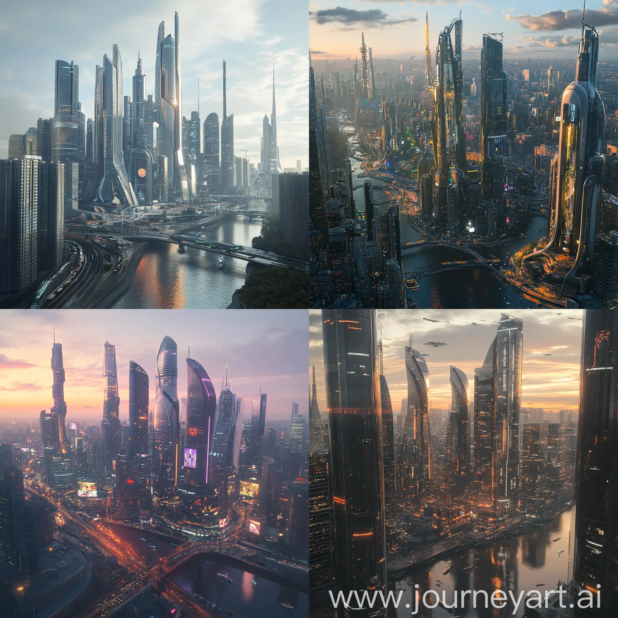 Futuristic-Moscow-Skyline-with-Cybernetic-Skyscrapers-and-Advanced-Technology