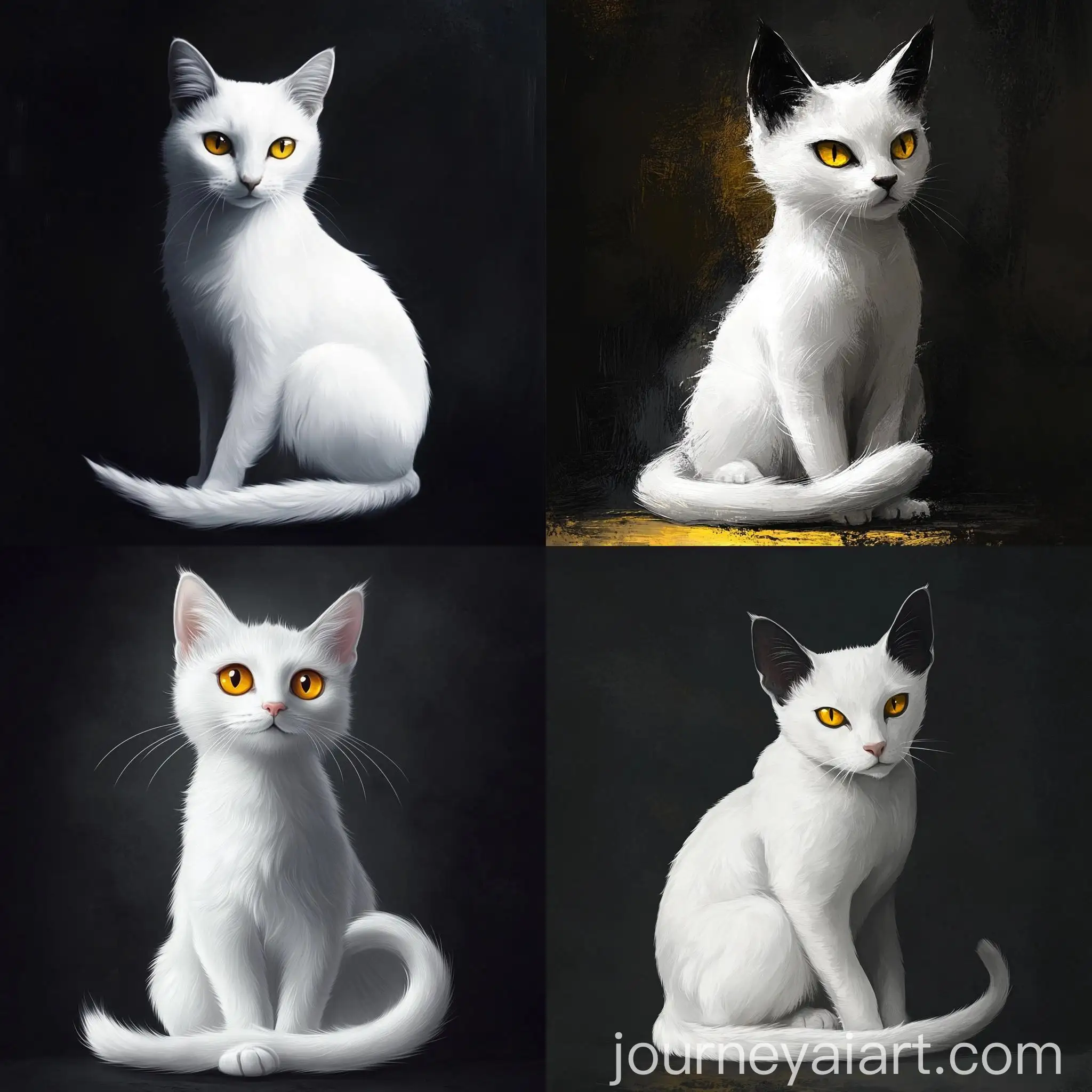 Realistic-White-Cat-with-Yellow-Eyes-and-Black-Accents