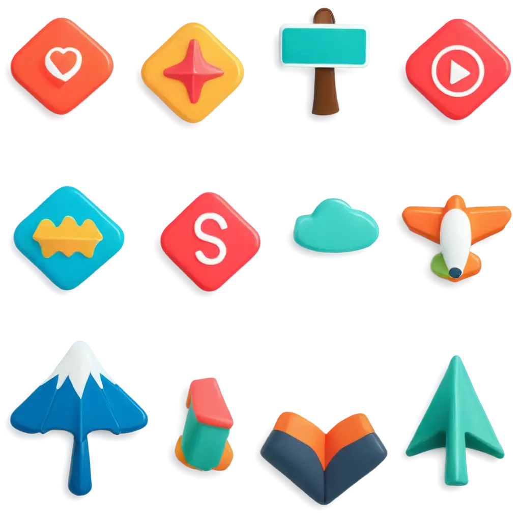 Vibrant-PNG-Icons-for-Travel-Airplanes-Luggage-Maps-Mountains-and-Tents-for-Wanderlust-Enthusiasts