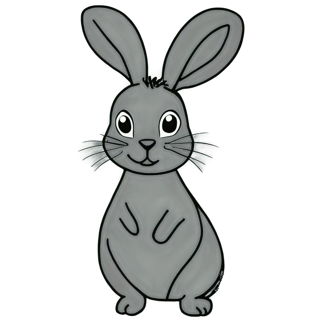 Gray-Cartoon-Rabbit-PNG-Image-PNG-Image-Use-Cases-High-Quality-and-Versatile-for-Multiple-Uses