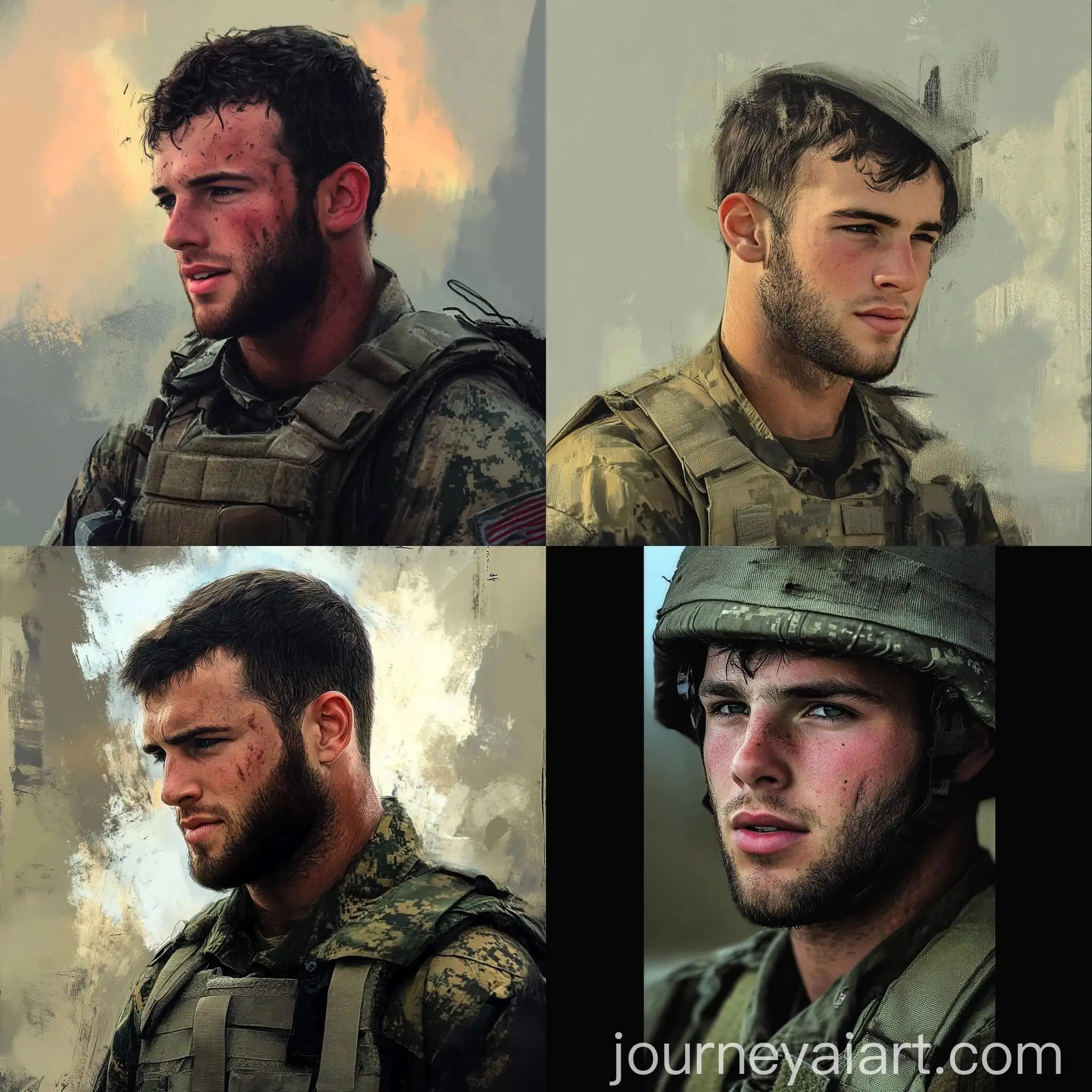 Strong-Soldier-Side-Profile-Portrait-in-Realistic-Style