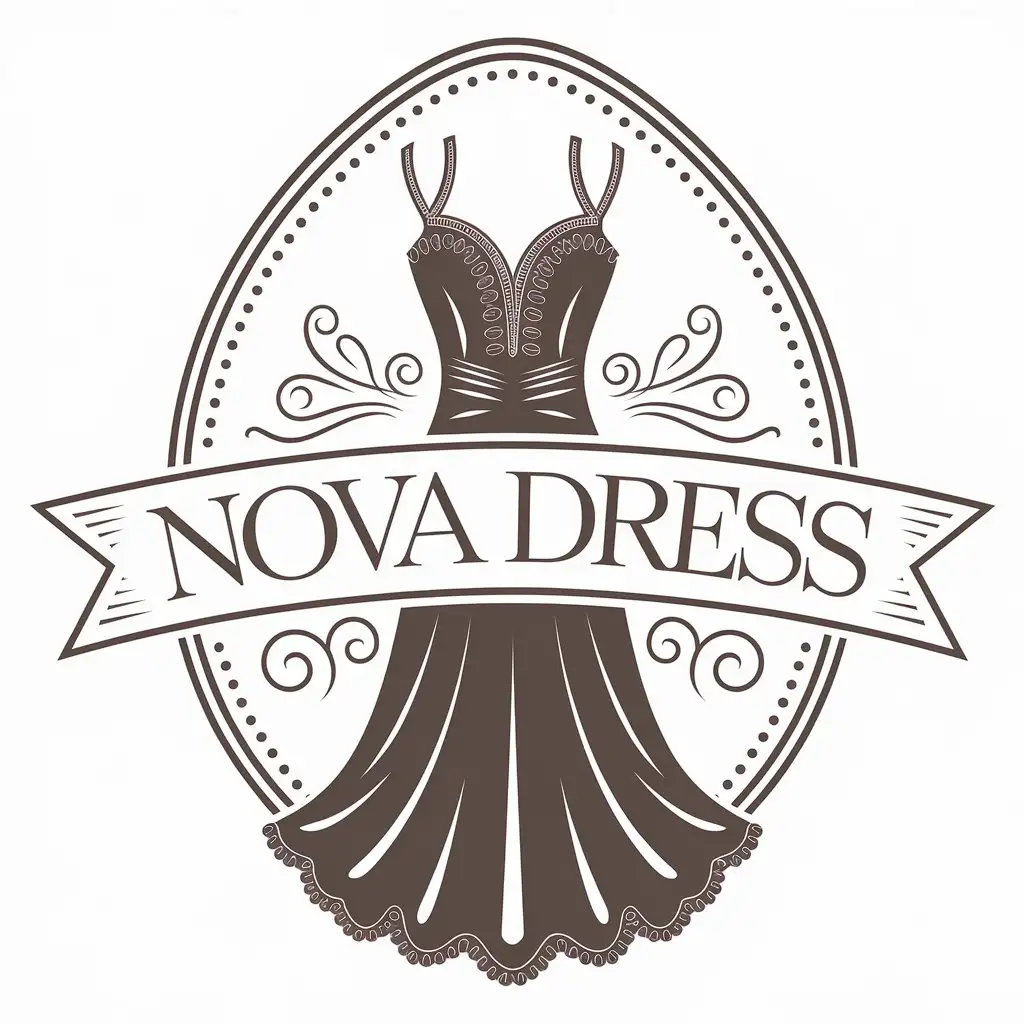 LOGO Design for Nova Dress Elegant Garment Symbol with Modern Touch for Event Industry