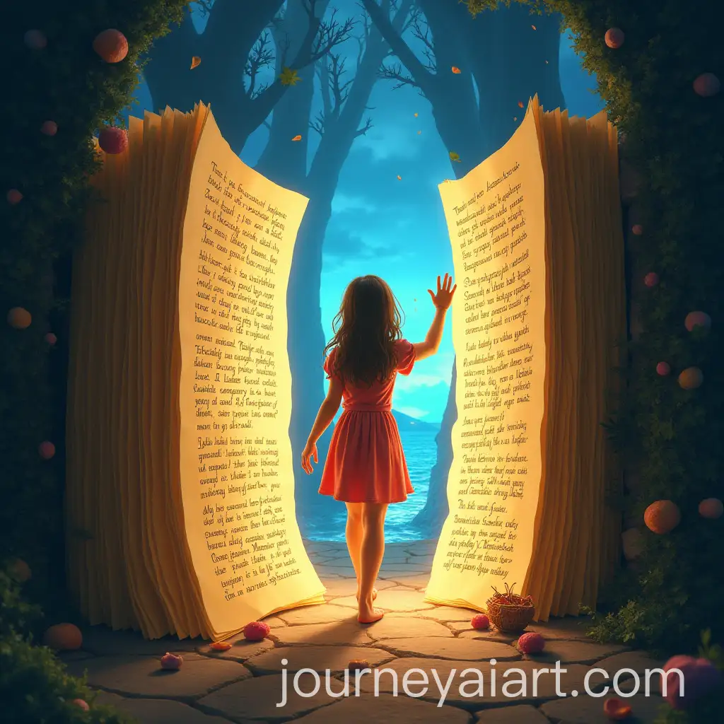 Person-Stepping-Through-Glowing-Storybook-Portal-Into-Magical-World