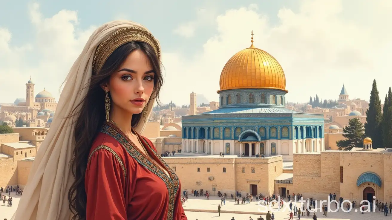 Beautiful-Palestinian-Girl-with-AlAqsa-Mosque-in-the-Background