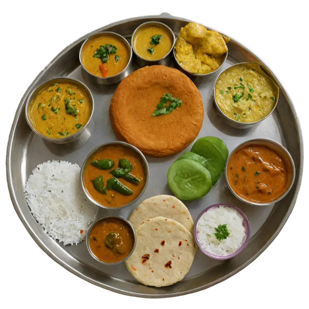 Indian-Veg-ThaliIndian-Veg-Thali-PNG-PNG-Image-HighQuality-Food-Visual-for-Diverse-Applications
