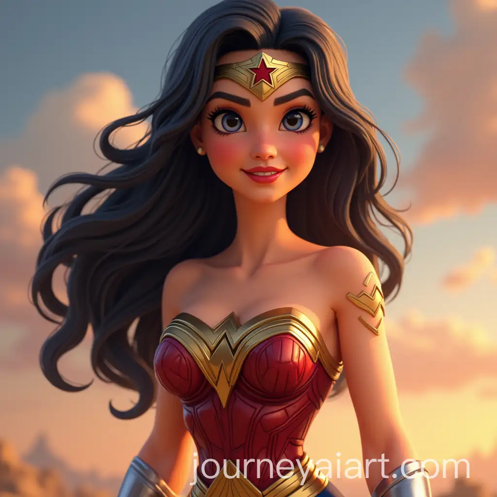 Wonder-Woman-Pixar-Style-3D-Artwork