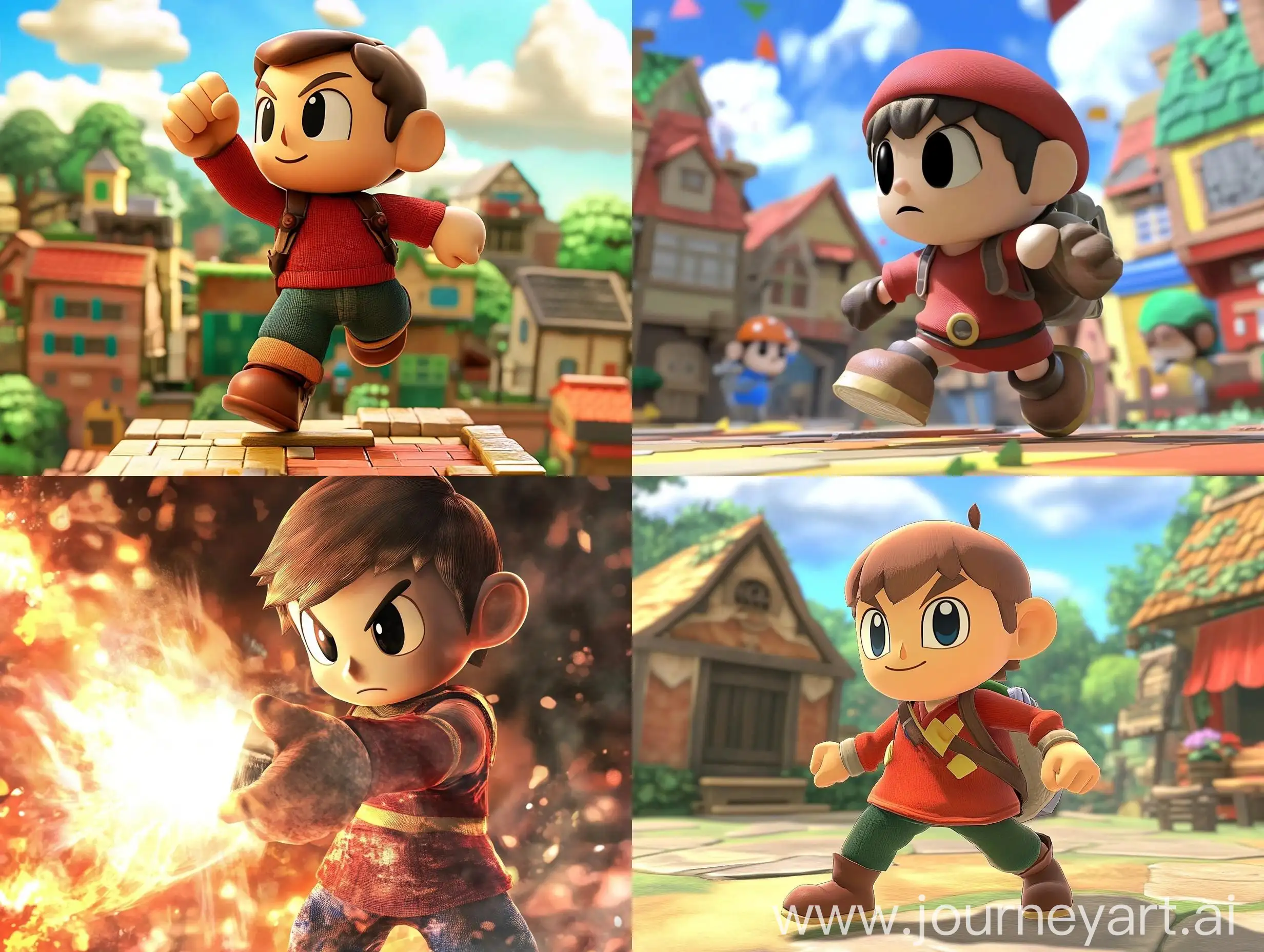 Vibrant-Super-Smash-Bros-Villager-Themed-Wallpaper