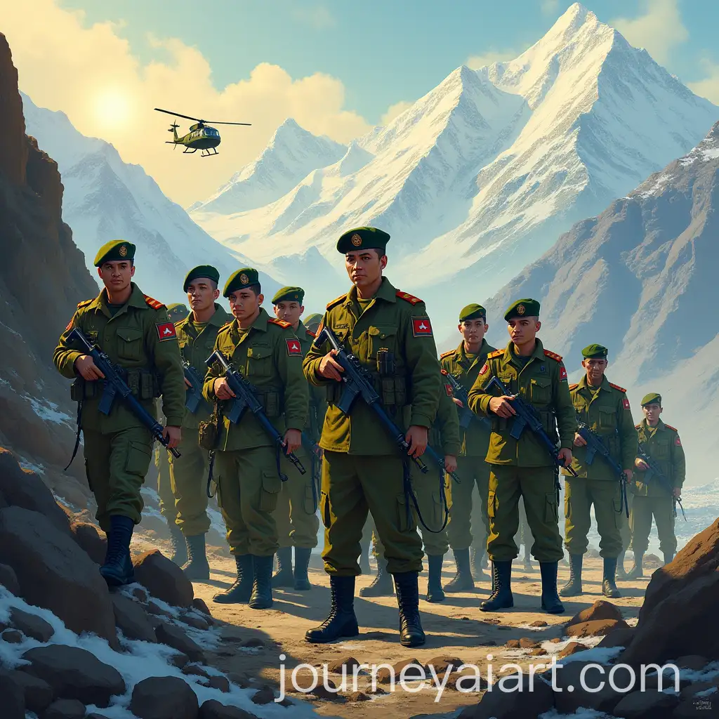Nepal-Army-Soldiers-in-Action-on-Himalayan-Terrain-with-Helicopter-and-Jeep