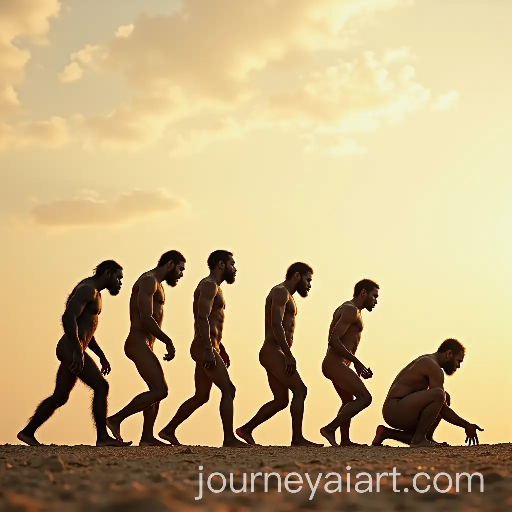 Human-Evolution-from-Ape-to-Modern-Human-Transitioning-to-Muslim-Prayer
