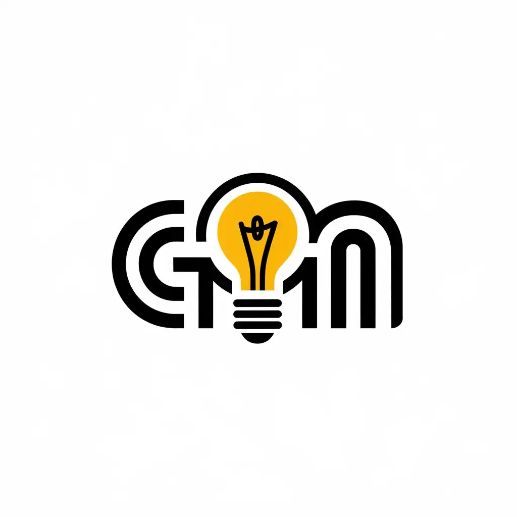 LOGO Design for GM Vector Logo Featuring Light Symbol on a Clear Background