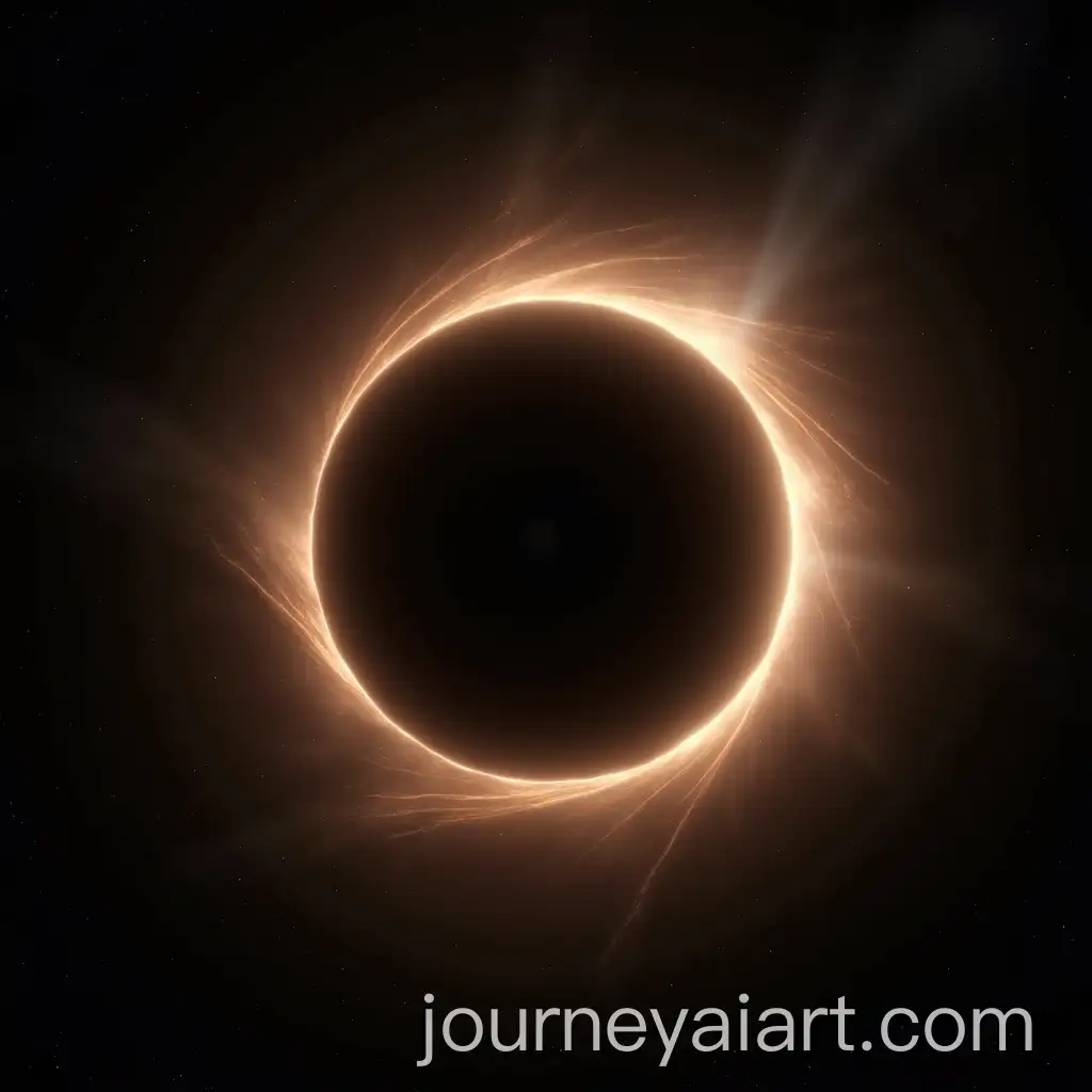 Realistic-Depiction-of-a-Black-Hole-with-Gravitational-Lens-and-Glowing-Gas-Disc