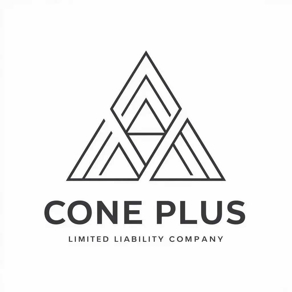 LOGO-Design-for-Limited-Liability-Company-Cone-Plus-Conical-Volume-Symbol-in-Real-Estate-Industry