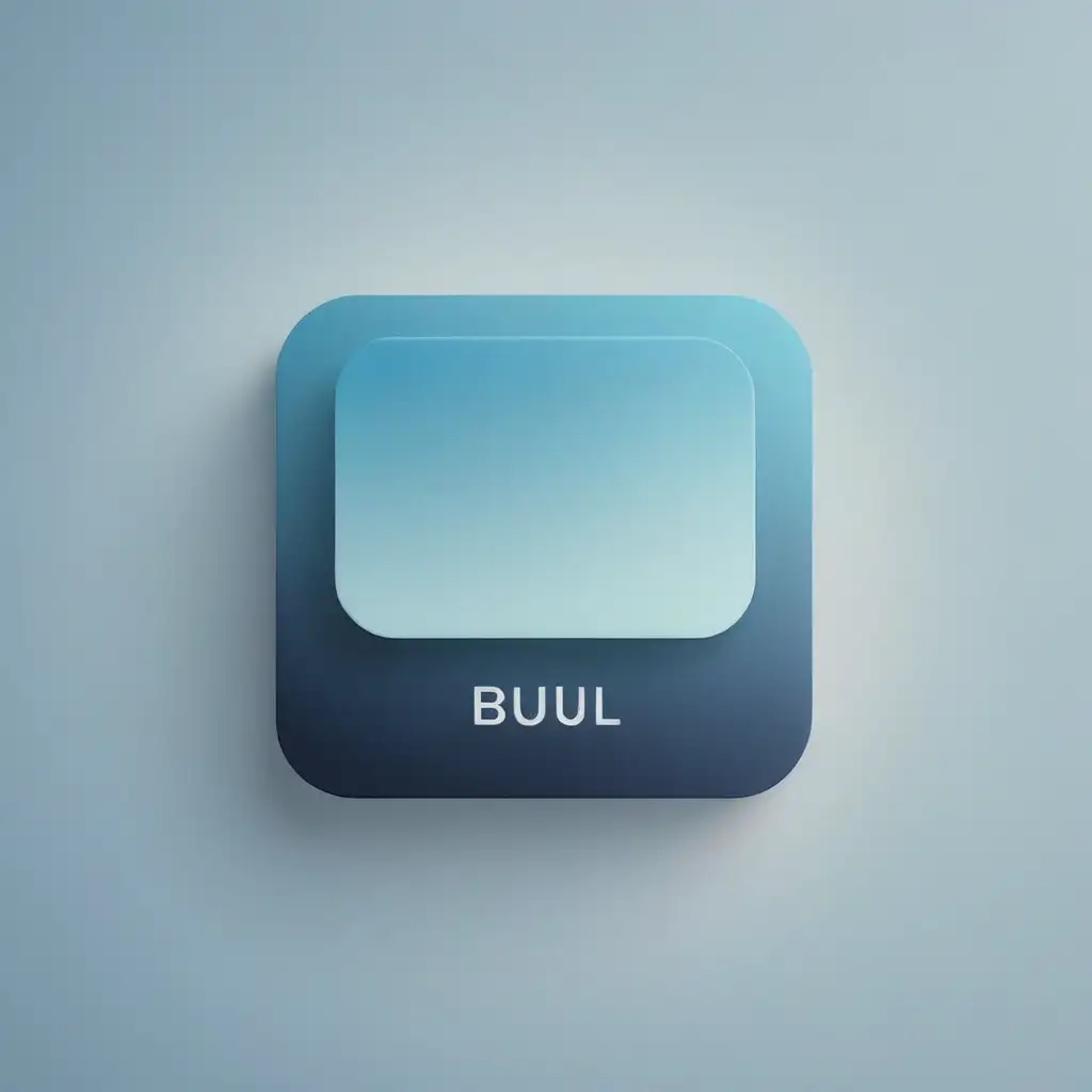 Minimalist Gradient Blue UI Button Design