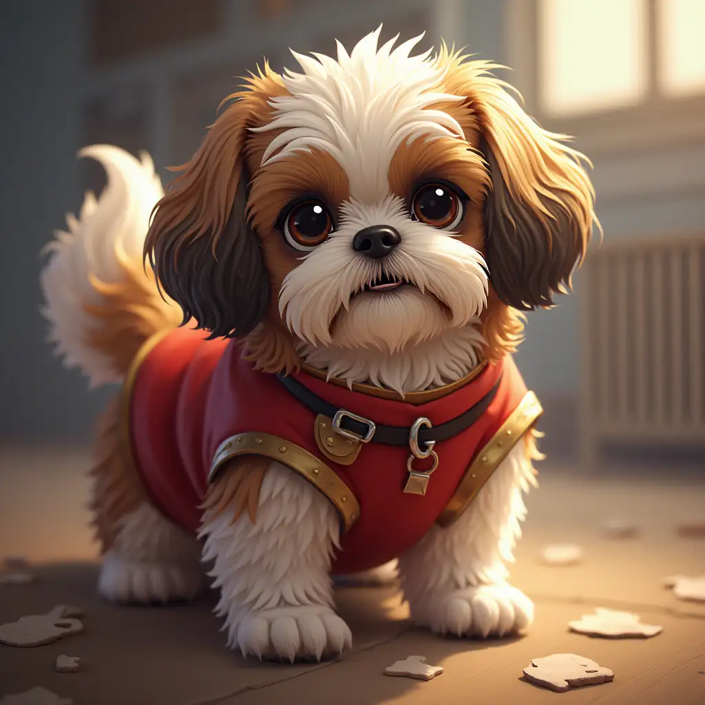 anime of shih tzu as thor