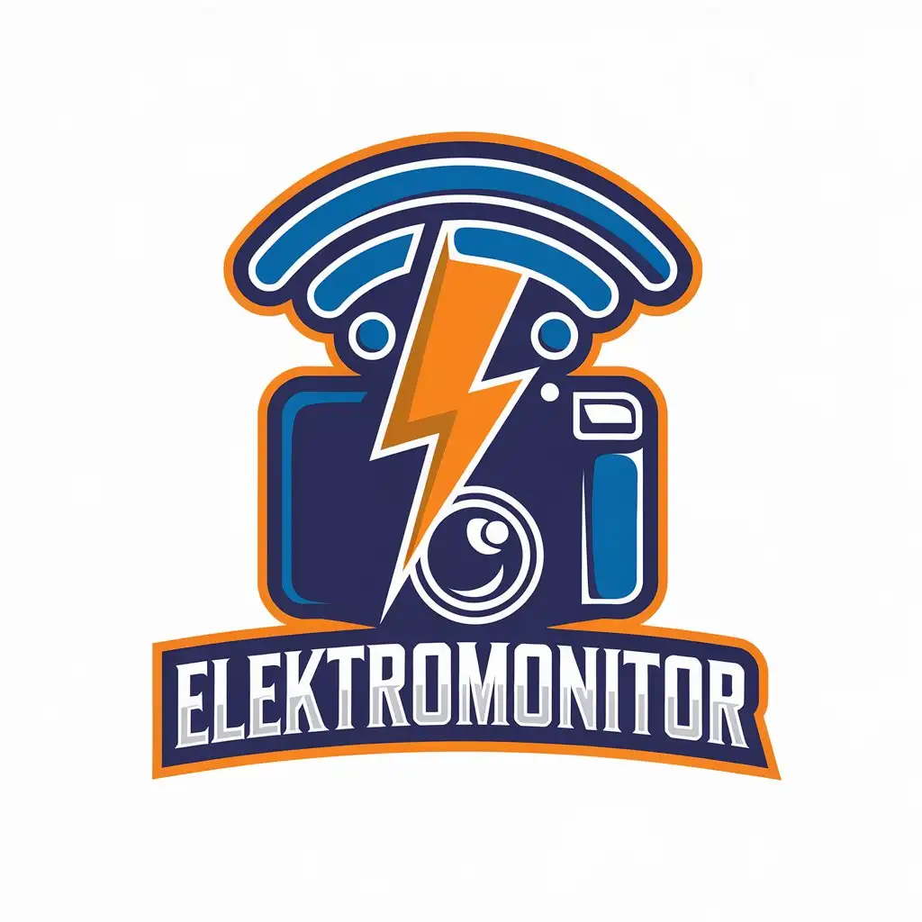 LOGO Design for elektroMonitor WiFi Electricity Camera Symbolism in Technology Industry