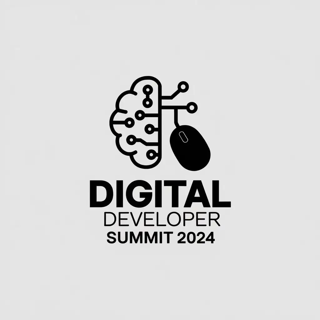 LOGO Design for Digital Developer Summit 2024 Minimalistic Technology Learning Theme