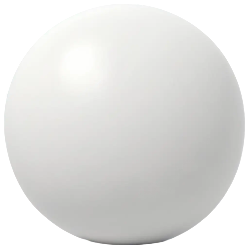 White sphere ball in 3D dimension