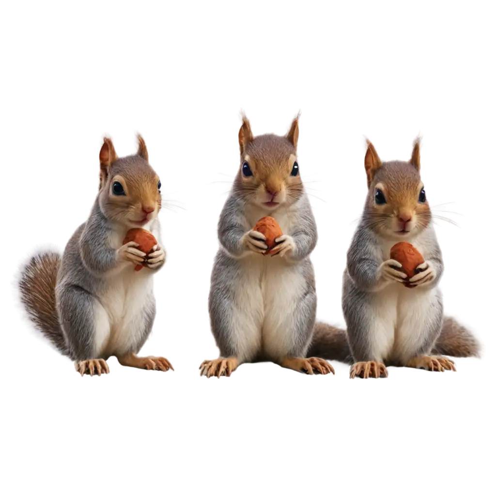 3 squirrels living in a condominium. One squirrel is intelligent, the second is funny, the third is affectionate