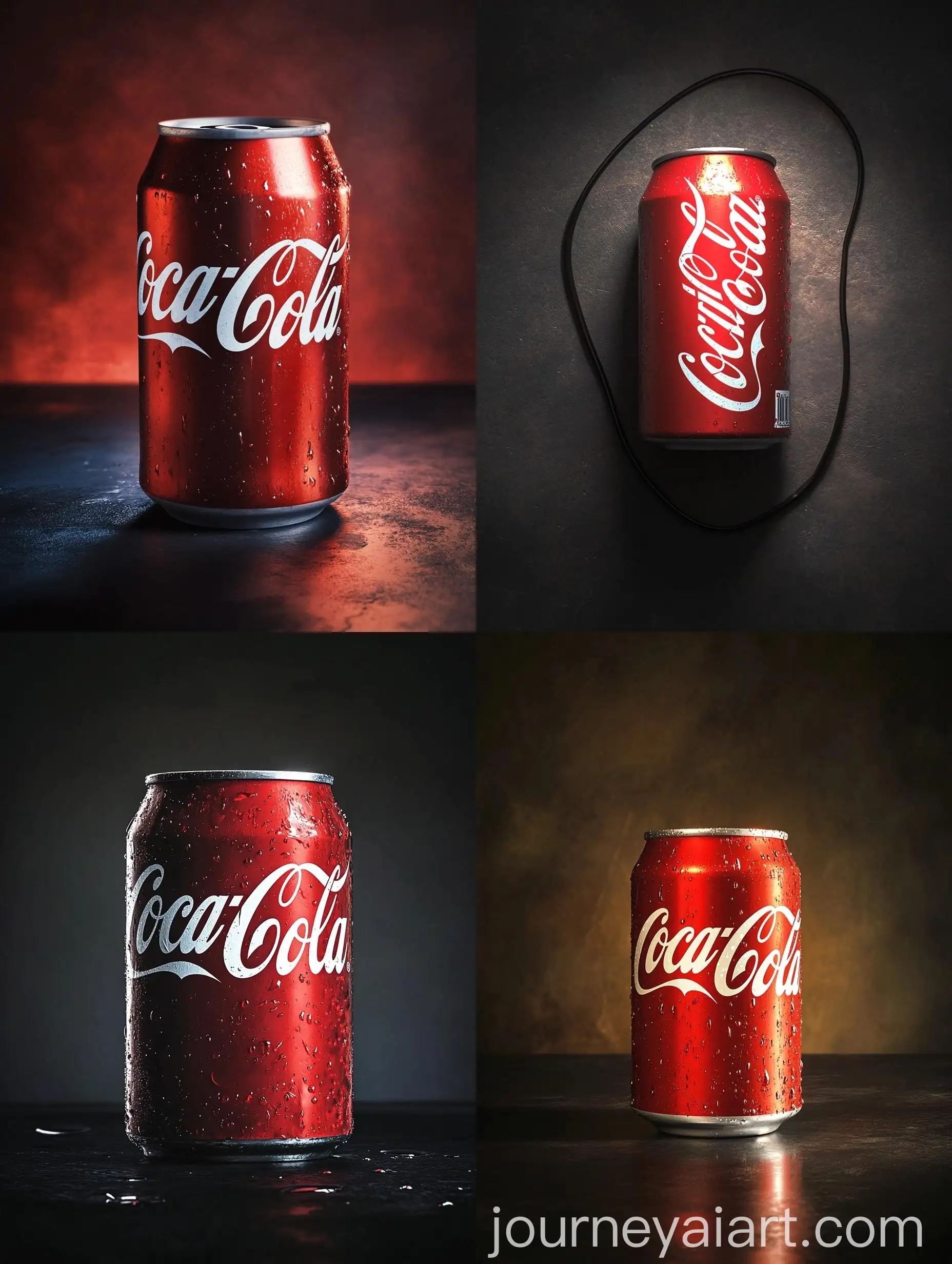 Bright-Red-Coca-Cola-Can-on-Dark-Surface-with-Subtle-Lighting
