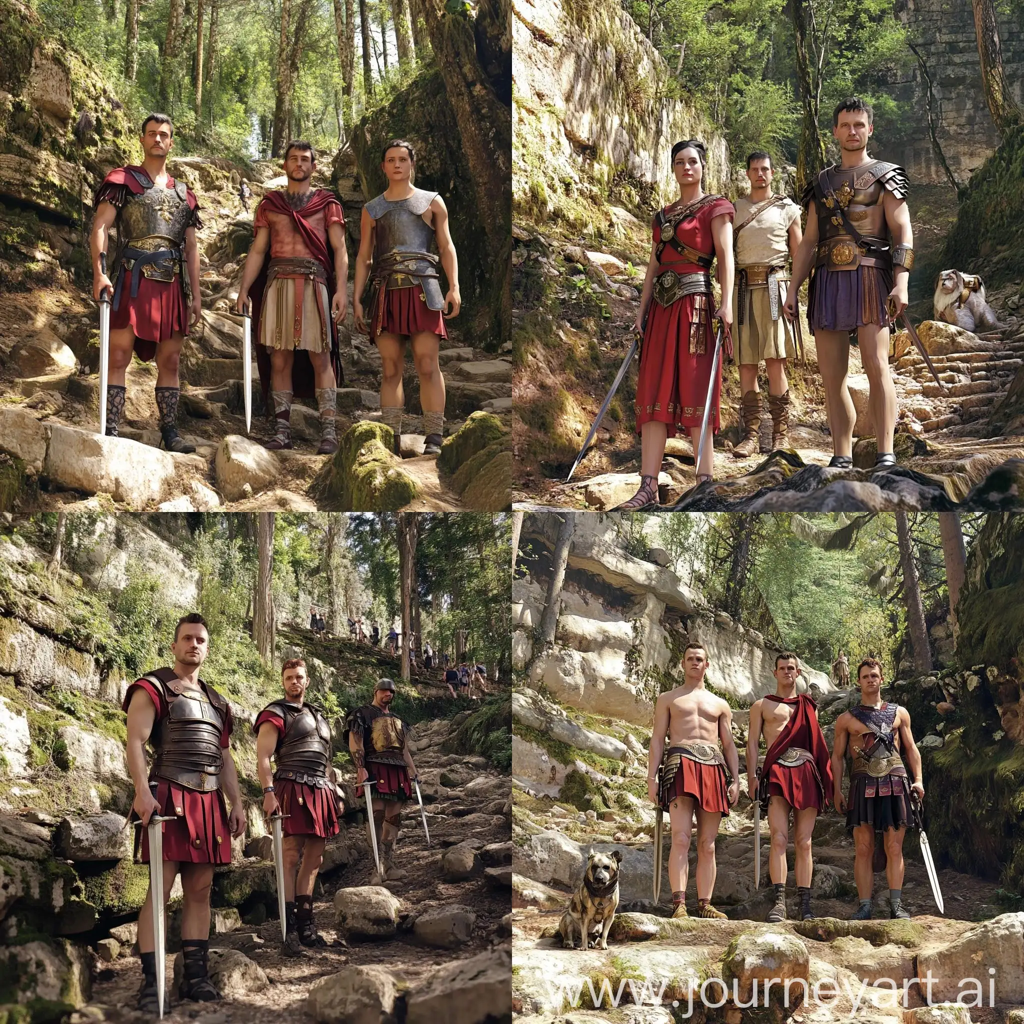 Roman-Warriors-with-Swords-in-Hand-Realistic-Style