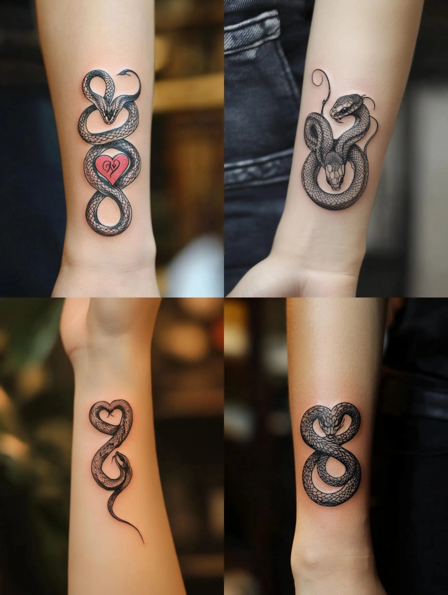 Inked-Love-Wrist-Tattoo-Featuring-a-Snake-and-Heart