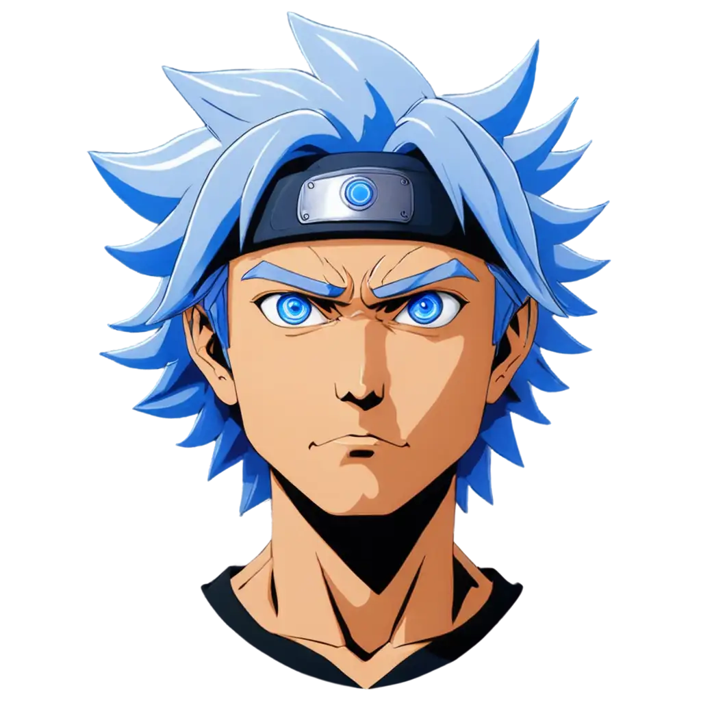 Serious-Ninja-with-Blue-Eyes-and-GokuStyle-Dark-Blue-Hair-Surrounded-by-Lightning-PNG-Image