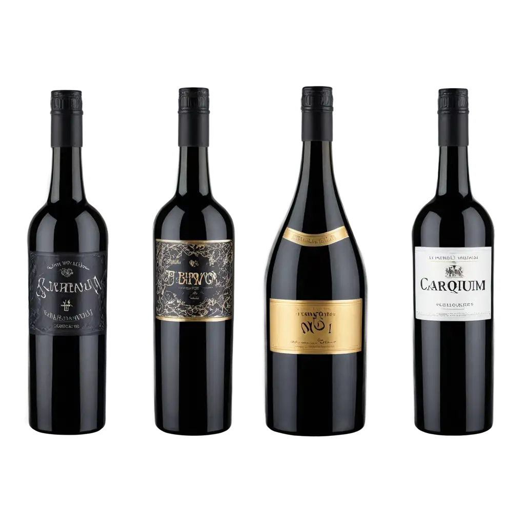 Premium-Wine-Bottles-with-Exclusive-Labels-PNG-Image-for-HighQuality-Visuals