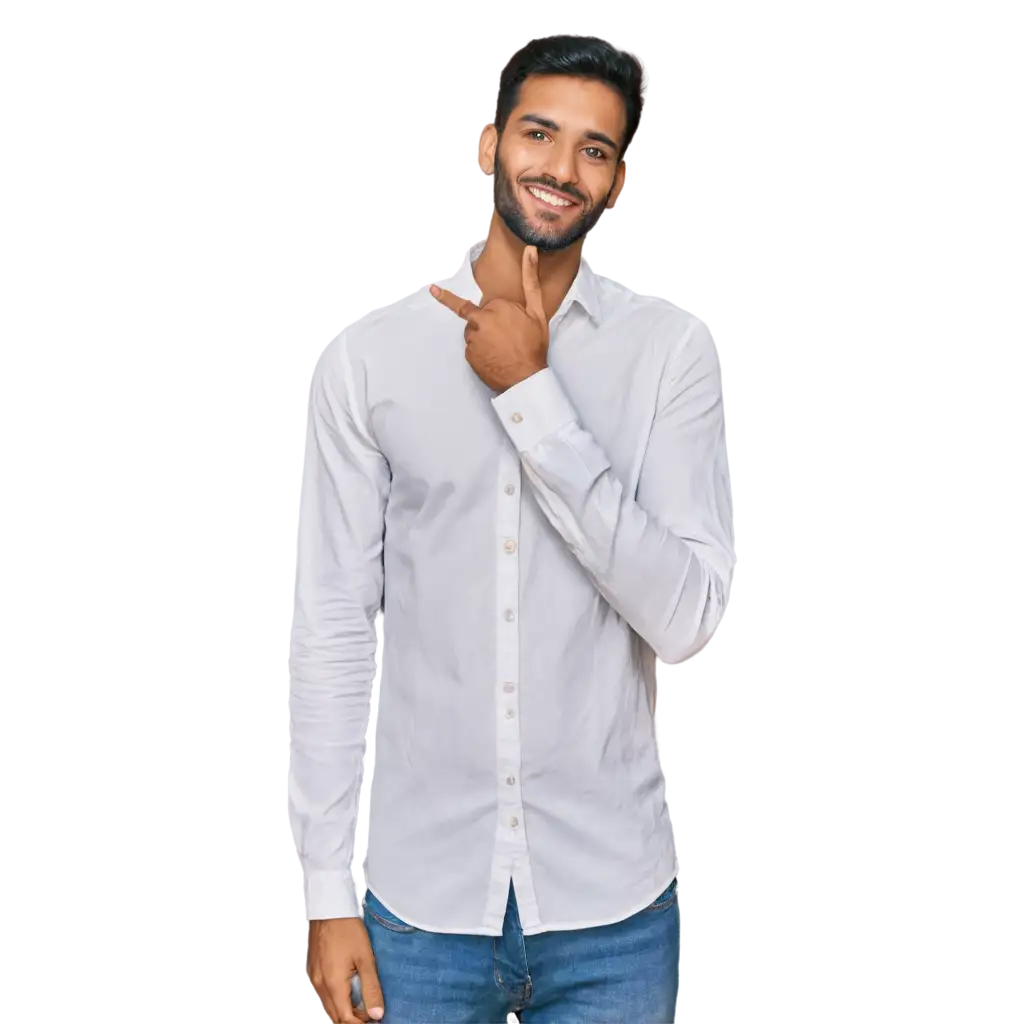 Stunning-PNG-Image-of-a-Tall-and-Handsome-Indian-Man-in-Full-Shirt-and-Jeans