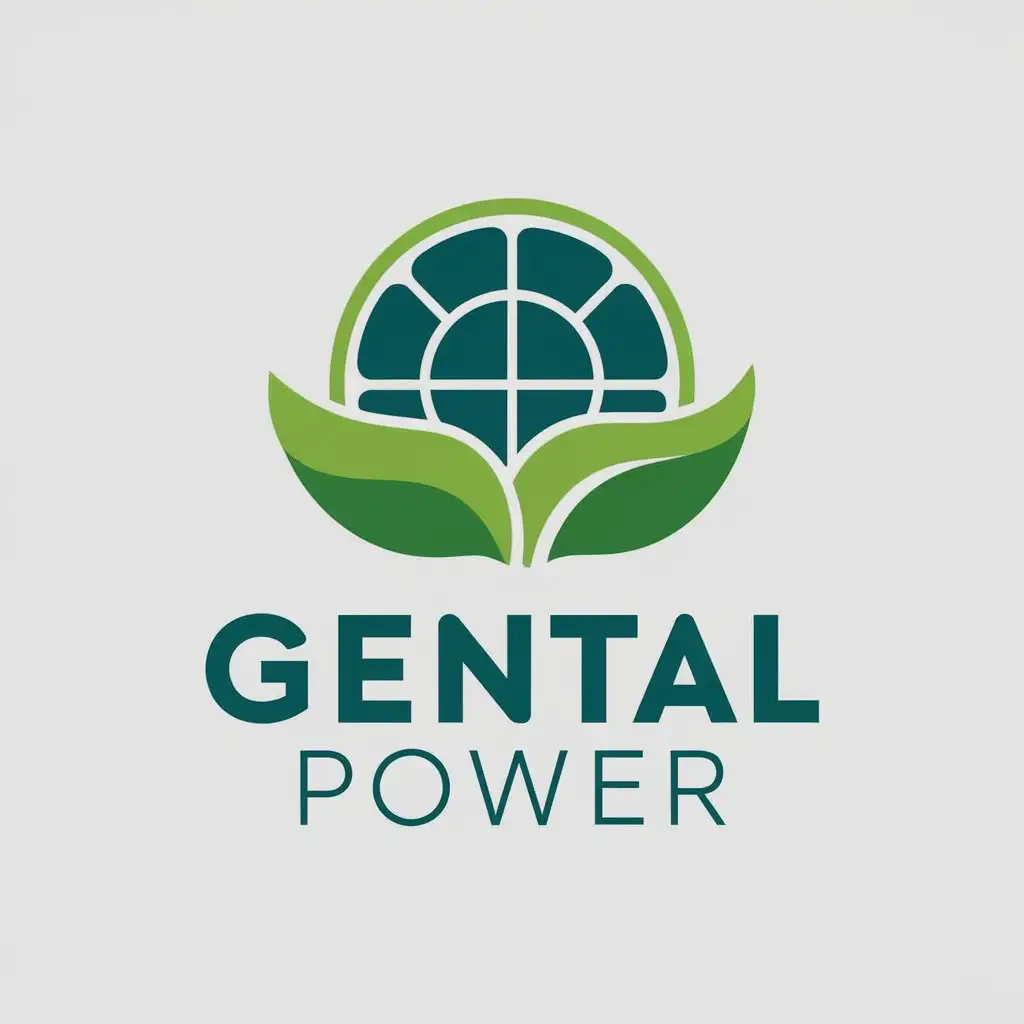 a vector logo design,with the text "gental  power", main symbol:solar panel green recycling,Moderate,be used in Photovoltaic storage industry,clear background