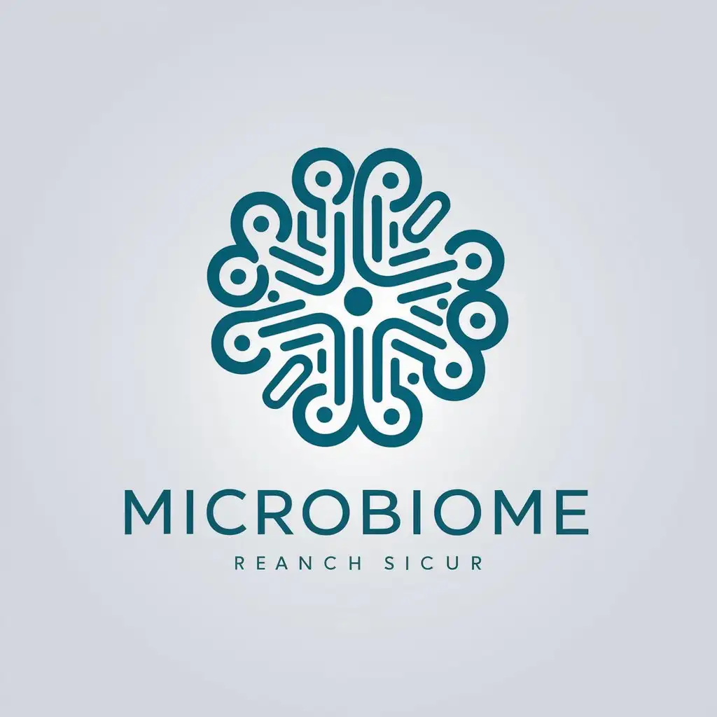 a vector logo design,with the text "microbiome", main symbol:Lemicrobiome,complex,be used in Health industry,clear background