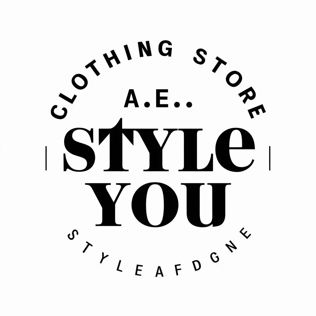 a vector logo design,with the text "Clothing store A.E.. Style on you", main symbol:Clothing store A.E.. Style on you,Moderate,clear background