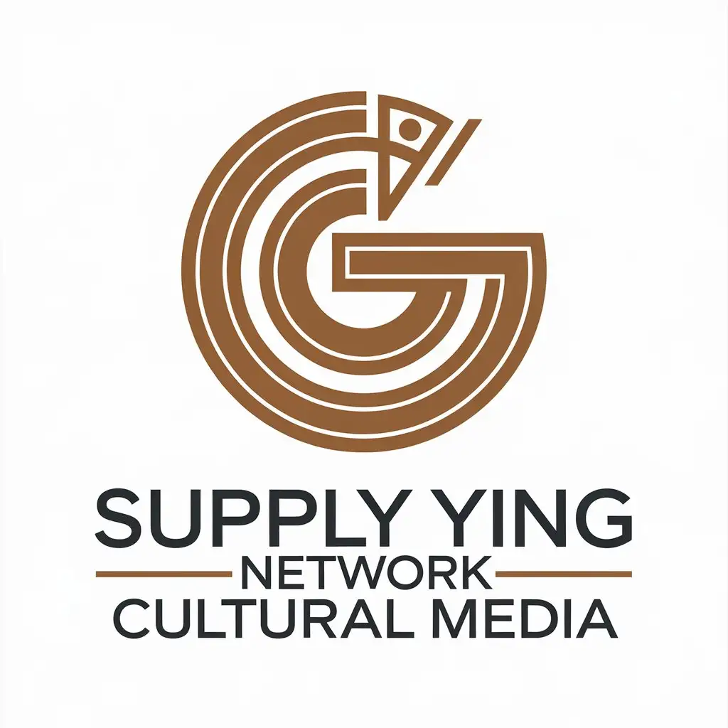 LOGO Design for Supply Ying Network Cultural Media Modern G Symbol with Clean and Minimalist Style