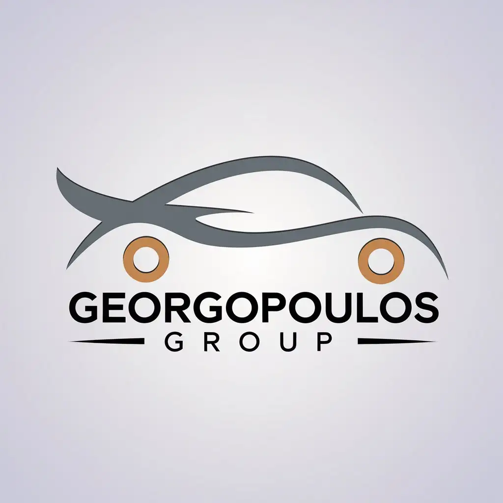 LOGO Design for GEORGOPOULOS GROUP Minimalistic Car Symbol with Clear Background