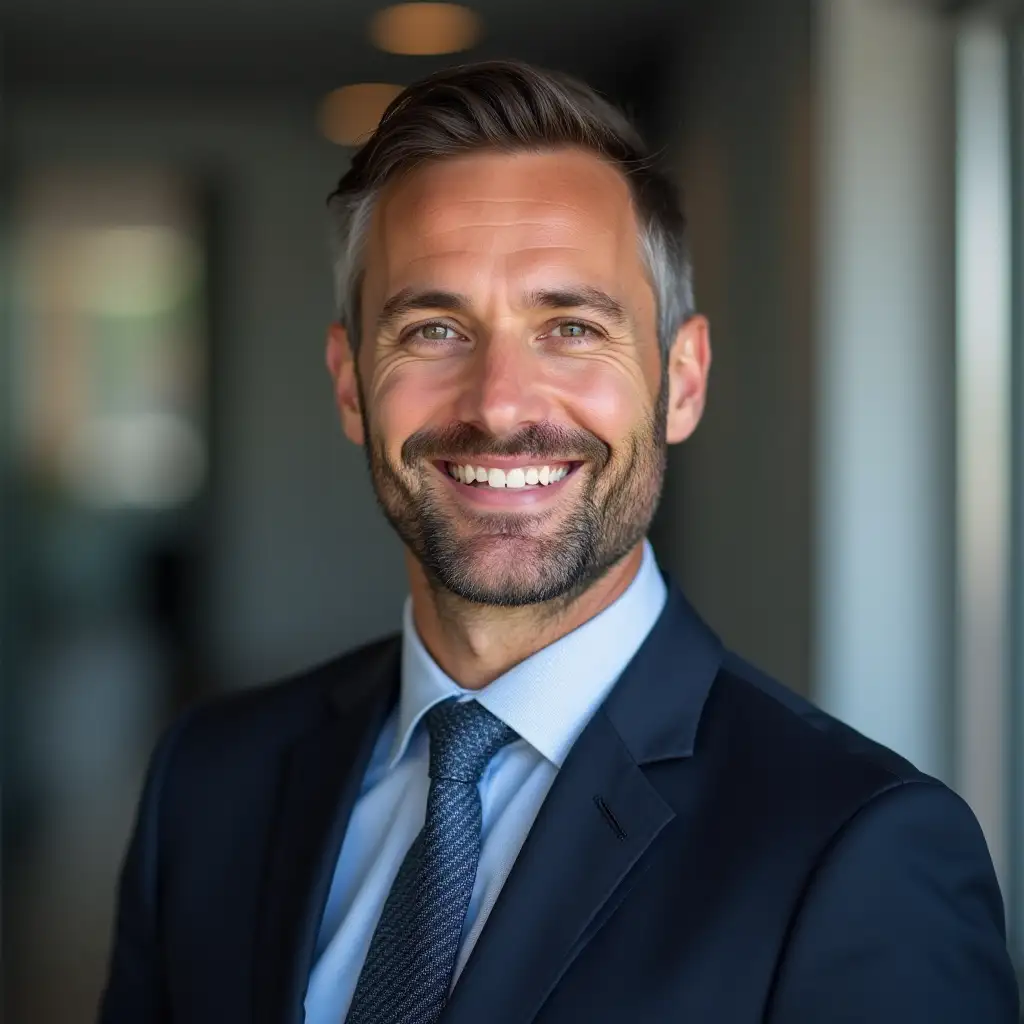 Professional Male Business Portrait in a Modern Office Setting