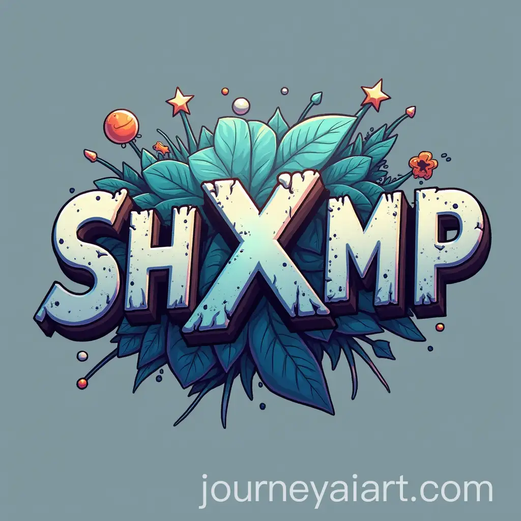 3D-ShrXmp-Text-Logo-Design-Inspired-by-Video-Games