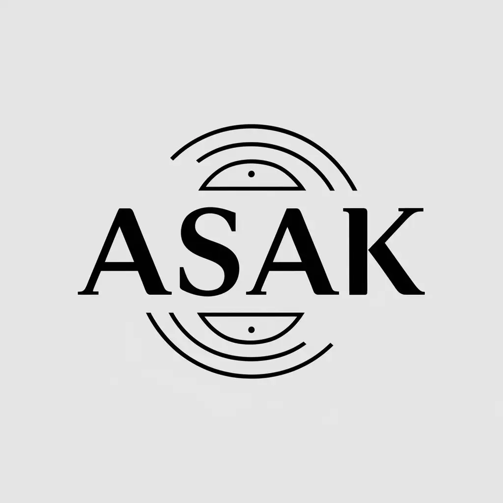 a vector logo design,with the text "Asak", main symbol:a logo for an advertising company without extra words,Moderate,be used in Internet industry,clear background