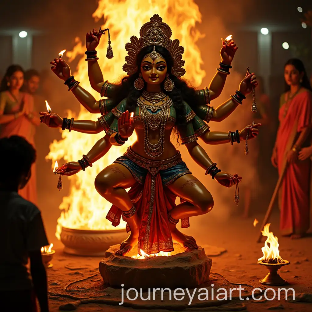 Celebration-of-Durga-Puja-Festival-with-Traditional-Rituals