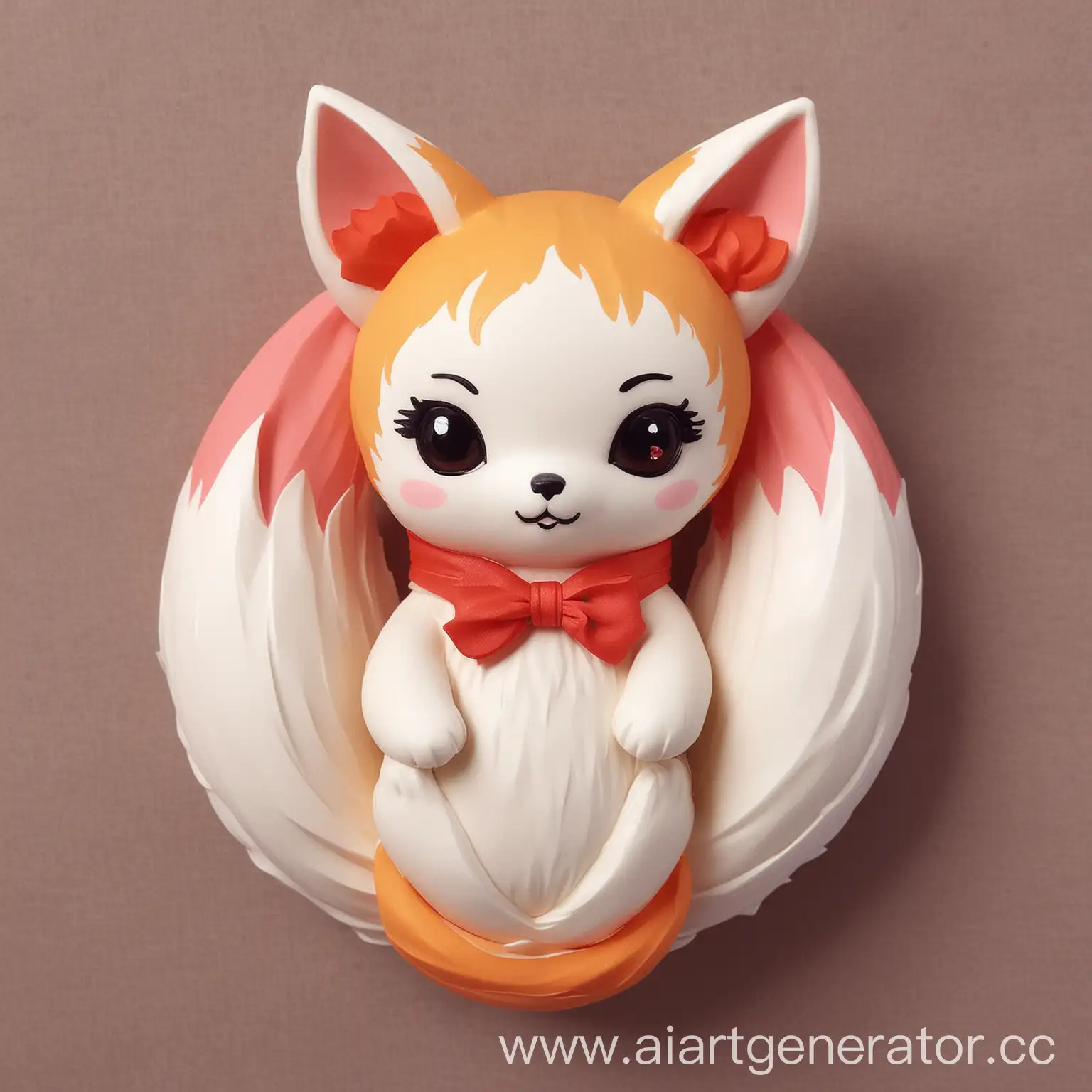 Cute-Kawaii-Kitsune-Fox-Spirit-in-Enchanted-Forest