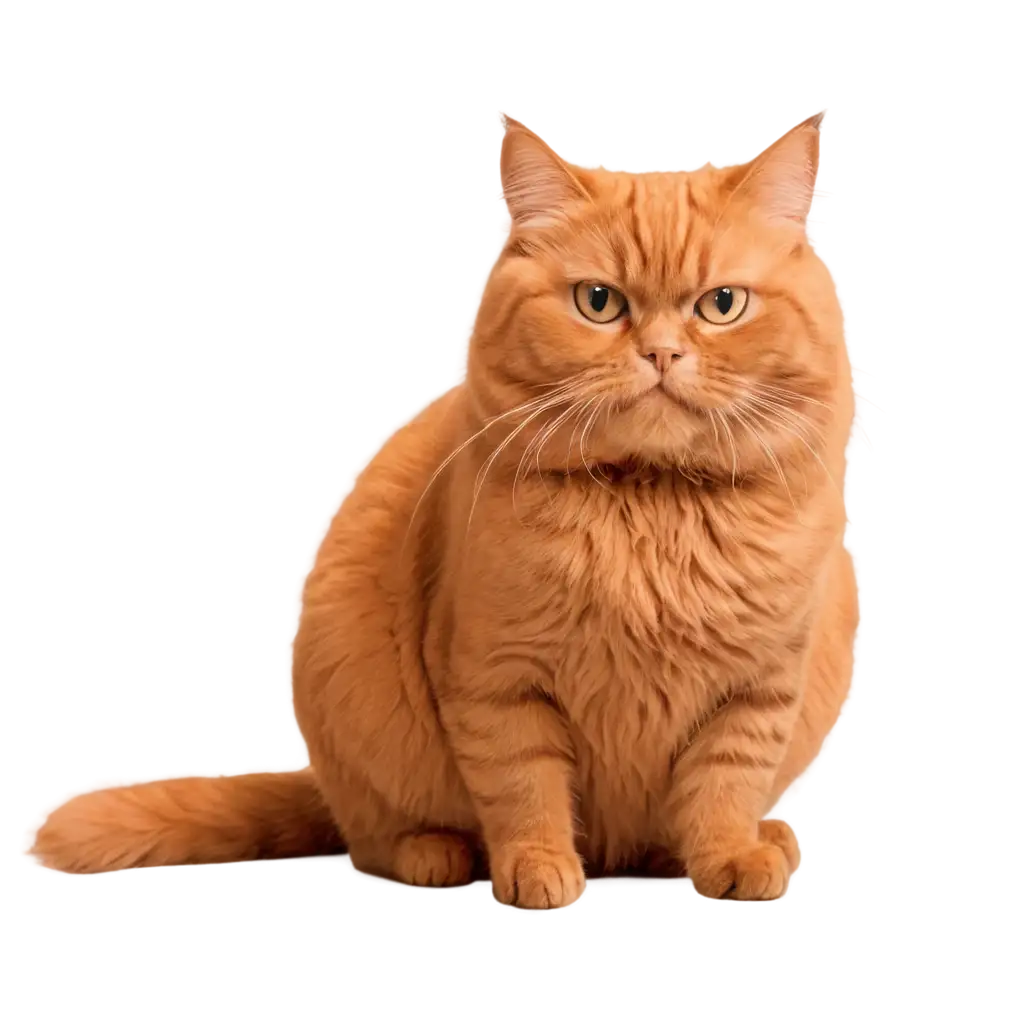 Big-Fat-Orange-Chobble-Cat-PNG-Image-HighQuality-and-Versatile-for-Various-Uses